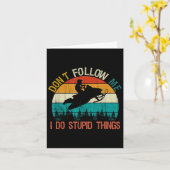 Don't Follow Me I Do Stud Thing Snowmobile Motor S Kaart (Gele Bloem)