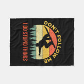 Dont Follow Me I Do Stud Things Snowboarding  Fleece Deken (Voorkant (Horizontaal))