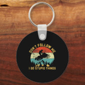 Don't Follow Me I Do Stud Things-snowmobile Motor Sleutelhanger (Voorkant)