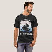Dont Follow Me Snowmobile Lover Riders T-shirt (Voorkant volledig)