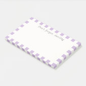 Don't Forget Darling | Cute Lavender Check Post-it® Notes (Schuin)
