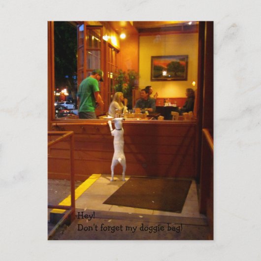 Don't Forget My Doggie Bag! Briefkaart (Voorkant)