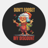 Don't Forget My Funny Old People Senior Ronde Sticker (Voorkant)