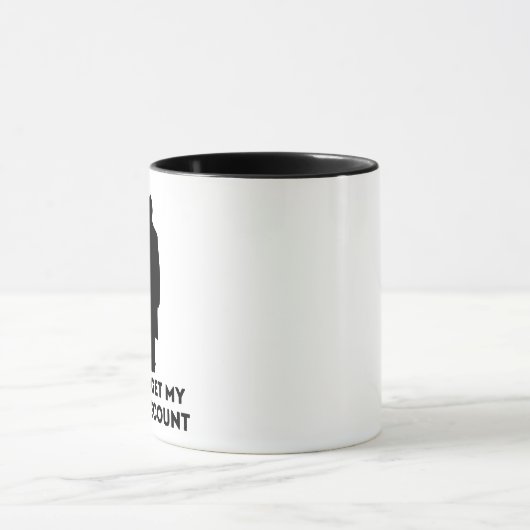 D'ont Forget My Senior Discount Funny Mok (Midden)