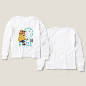 "Don't Forget to Smile" Artist Bear Long-Sleeve Sh (Voorkant /achterkant)