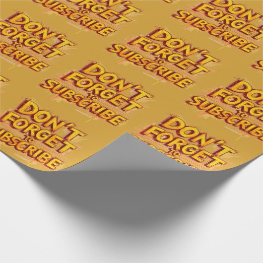 Don't Forget To Subscribe Cadeaupapier (Hoek)