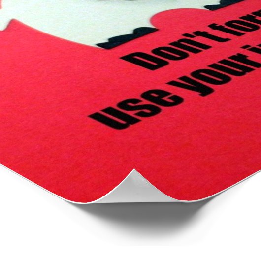 Don't forget, use your indoor voice! poster (Hoek)