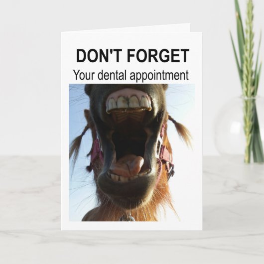 Don't forget your dental appointment. kaart (Voorkant)