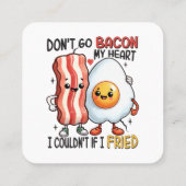 Dont gaat terug op mijn hart vierkante visitekaartje (Achterkant)