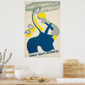 Dont Gamble met Syphilis  Health Poster (Keuken)