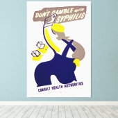 Dont Gamble met zigeuners Canvas Afdruk (Insitu (Houten vloer))