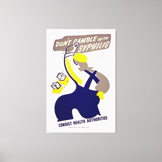 Dont Gamble met zigeuners Canvas Afdruk (Voorkant)