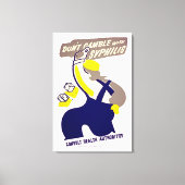 Dont Gamble met zigeuners Canvas Afdruk (Voorkant)