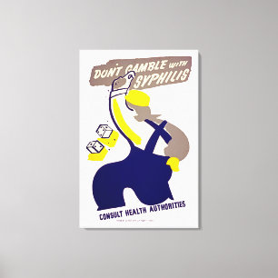 Dont Gamble met zigeuners Canvas Afdruk