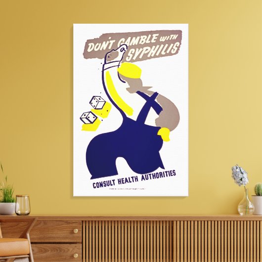 Dont Gamble met zigeuners Canvas Afdruk (Insitu (Woonkamer))