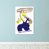 Dont Gamble met zigeuners Canvas Afdruk (Insitu (Houten vloer))