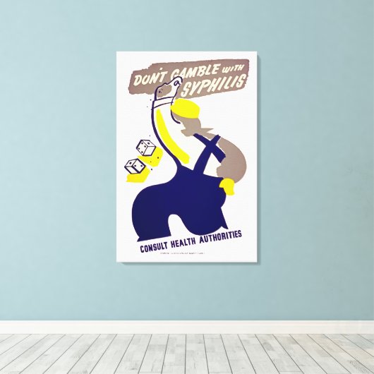 Dont Gamble met zigeuners Canvas Afdruk (Insitu (Houten vloer))