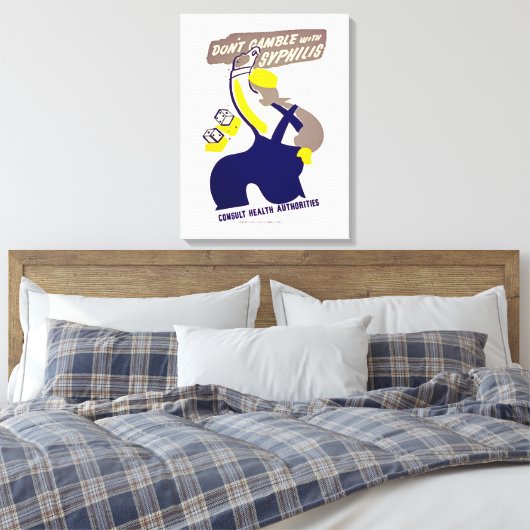 Dont Gamble met zigeuners Canvas Afdruk (Insitu (Slaapkamer))