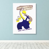 Dont Gamble met zigeuners Canvas Afdruk (Insitu (Houten vloer))