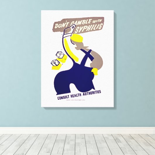 Dont Gamble met zigeuners Canvas Afdruk (Insitu (Houten vloer))