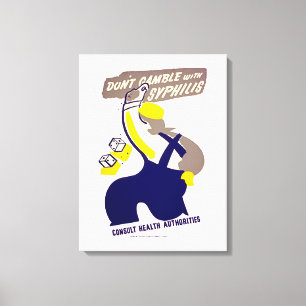 Dont Gamble met zigeuners Canvas Afdruk