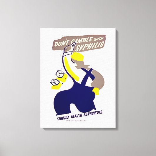 Dont Gamble met zigeuners Canvas Afdruk (Voorkant)