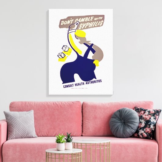 Dont Gamble met zigeuners Canvas Afdruk (Insitu (Woonkamer))