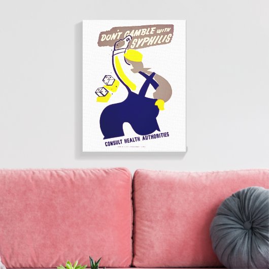 Dont Gamble met zigeuners Canvas Afdruk (Insitu (Woonkamer))