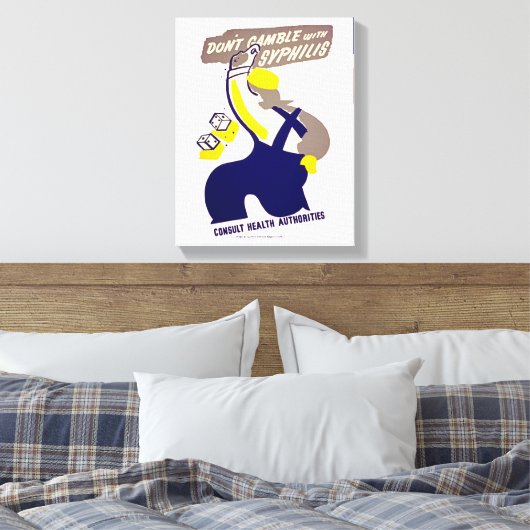 Dont Gamble met zigeuners Canvas Afdruk (Insitu (Slaapkamer))