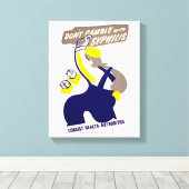 Dont Gamble met zigeuners Canvas Afdruk (Insitu (Houten vloer))