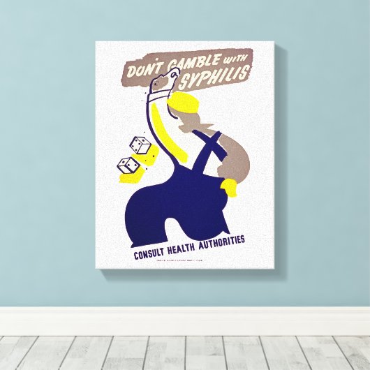 Dont Gamble met zigeuners Canvas Afdruk (Insitu (Houten vloer))