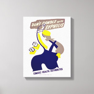 Dont Gamble met zigeuners Canvas Afdruk