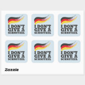 Dont Geef Schnitzel German Flag Oktoberfest Vierkante Sticker (Vel)