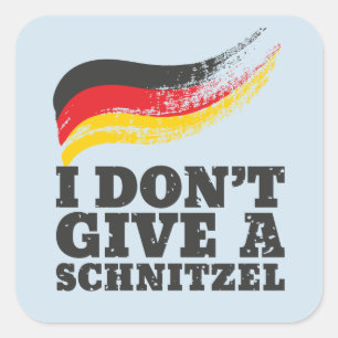 Dont Geef Schnitzel German Flag Oktoberfest Vierkante Sticker