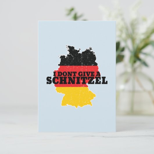 Dont Geef Schnitzel Oktoberfest Duitsland vlag Kaart (Staand voorkant)