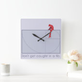 Don't get caught in a fib vierkante klok (Huis)