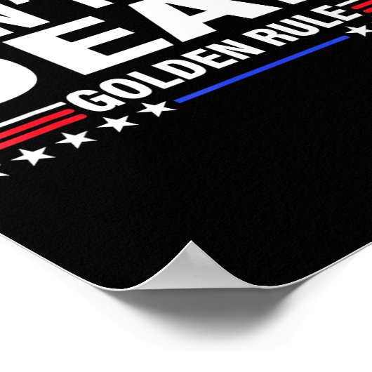 Don't Get Dead Golden Rule Funny Apparel  Poster (Hoek)