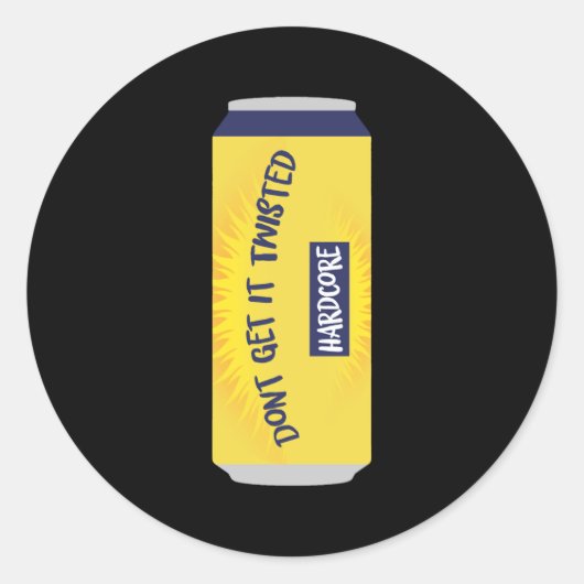 Dont Get It Twisted Tee Tea Meme Long Sleeve  Ronde Sticker (Voorkant)