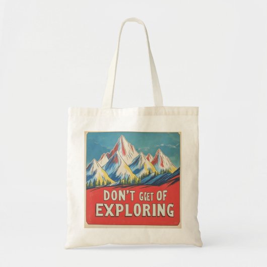 "DON'T GET TIRED OF EXPLORING" in Lofi style Tote Bag (Voorkant)