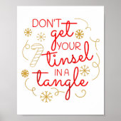 Don't Get Your Tinsel In A Tangle Christmas Raglan Poster (Voorkant)