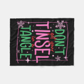 Don't Get Your Tinsel In A Tangle Funny Christmas  Fleece Deken (Voorkant (Horizontaal))