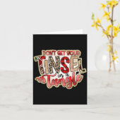 Don't Get Your Tinsel In A Tangle, Funny Christmas Kaart (Gele Bloem)