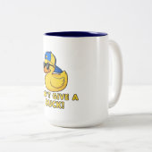 Don't Give a Duck Wordplay Tweekleurige Koffiemok (Voorkant rechts)