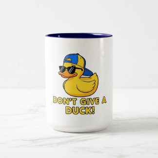 Don't Give a Duck Wordplay Tweekleurige Koffiemok