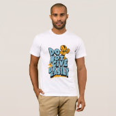 Don't give up easily motivational T-Shirt (Voorkant volledig)