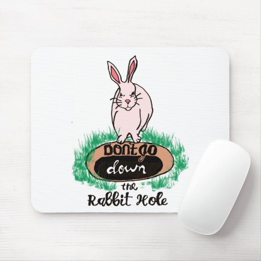 Dont Go Down The Rabbit Hole Womens Red  Muismat (Met muis)