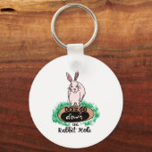 Dont Go Down The Rabbit Hole Womens Red  Sleutelhanger (Voorkant)
