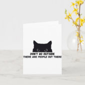 Dont Go Outside There Are People Out There  Kaart (Gele Bloem)