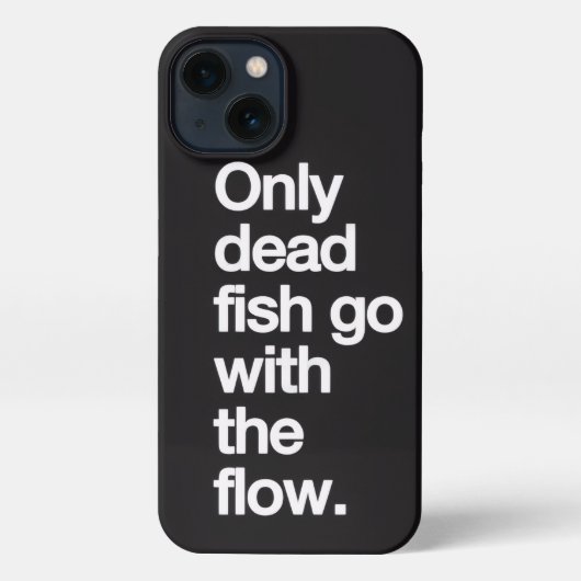 Don't Go With The Flow iPhone Case Hoesje (Achterkant)