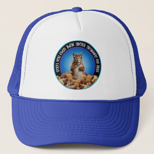 Don't Grab My Nuts - grappige eekhoorn Trucker Pet (Voorkant)
